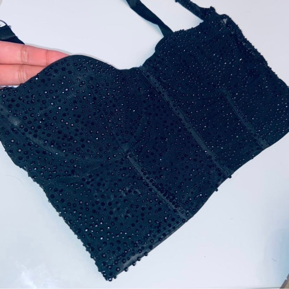 Rhinestone crop top